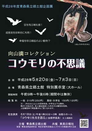 向山満コレクション『コウモリの不思議』　 ポスター